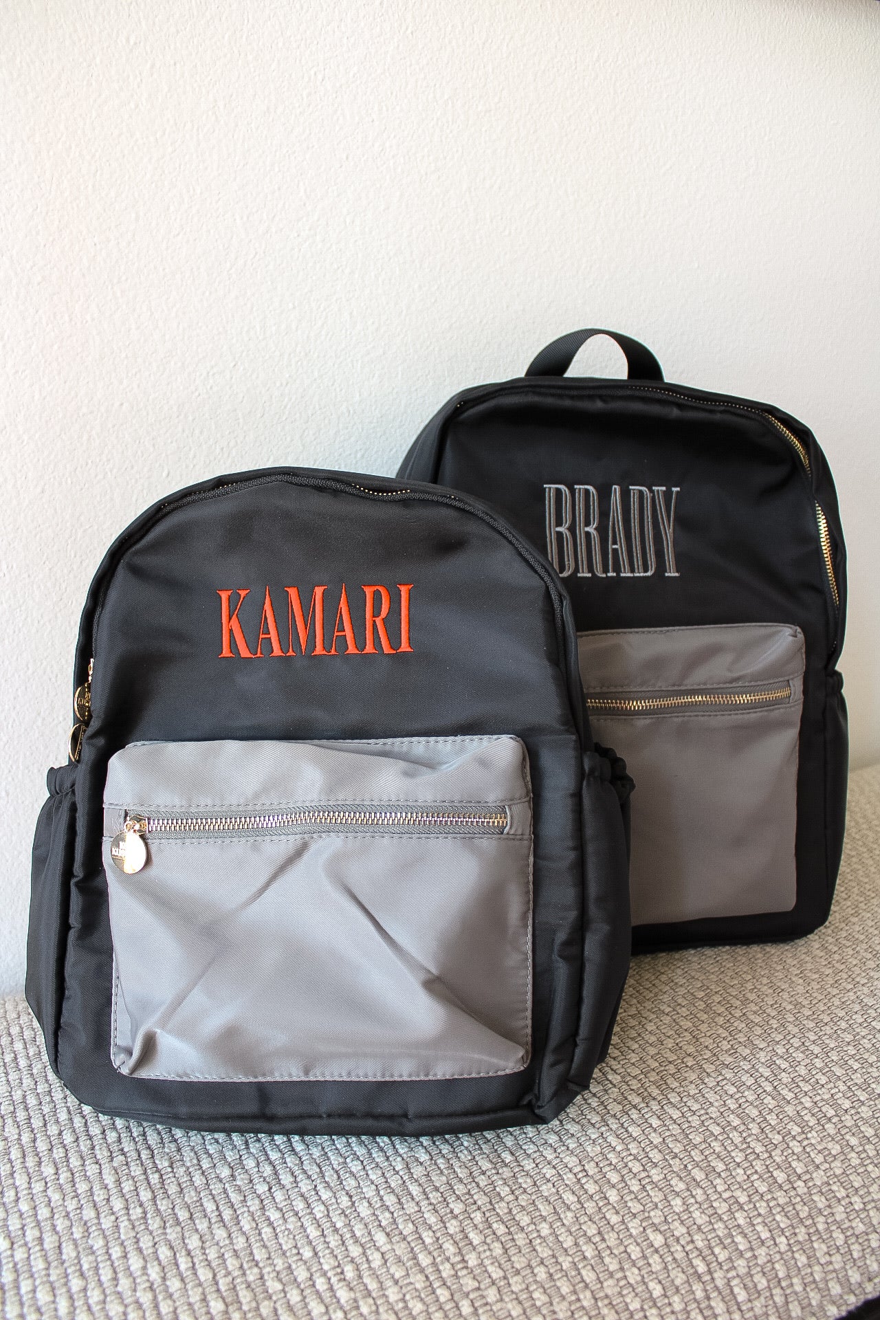 Black + Grey Colorblock Backpack - Thumbnail 5