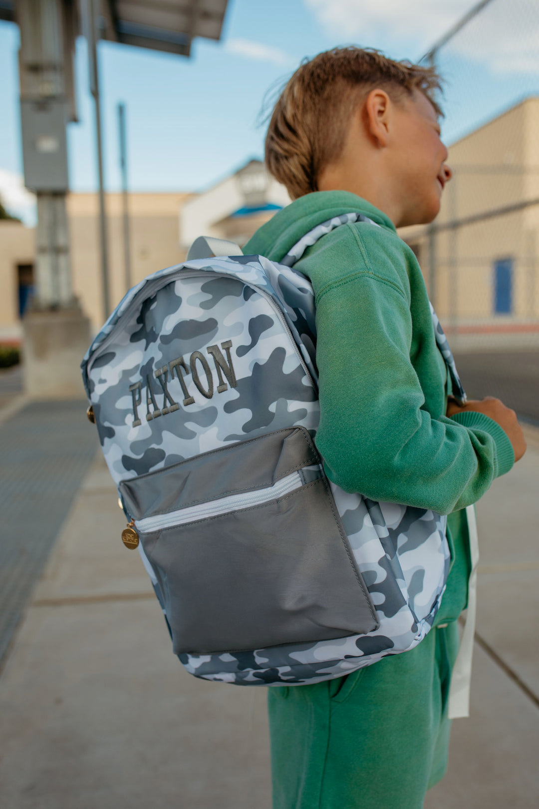 Grey Camo Backpack