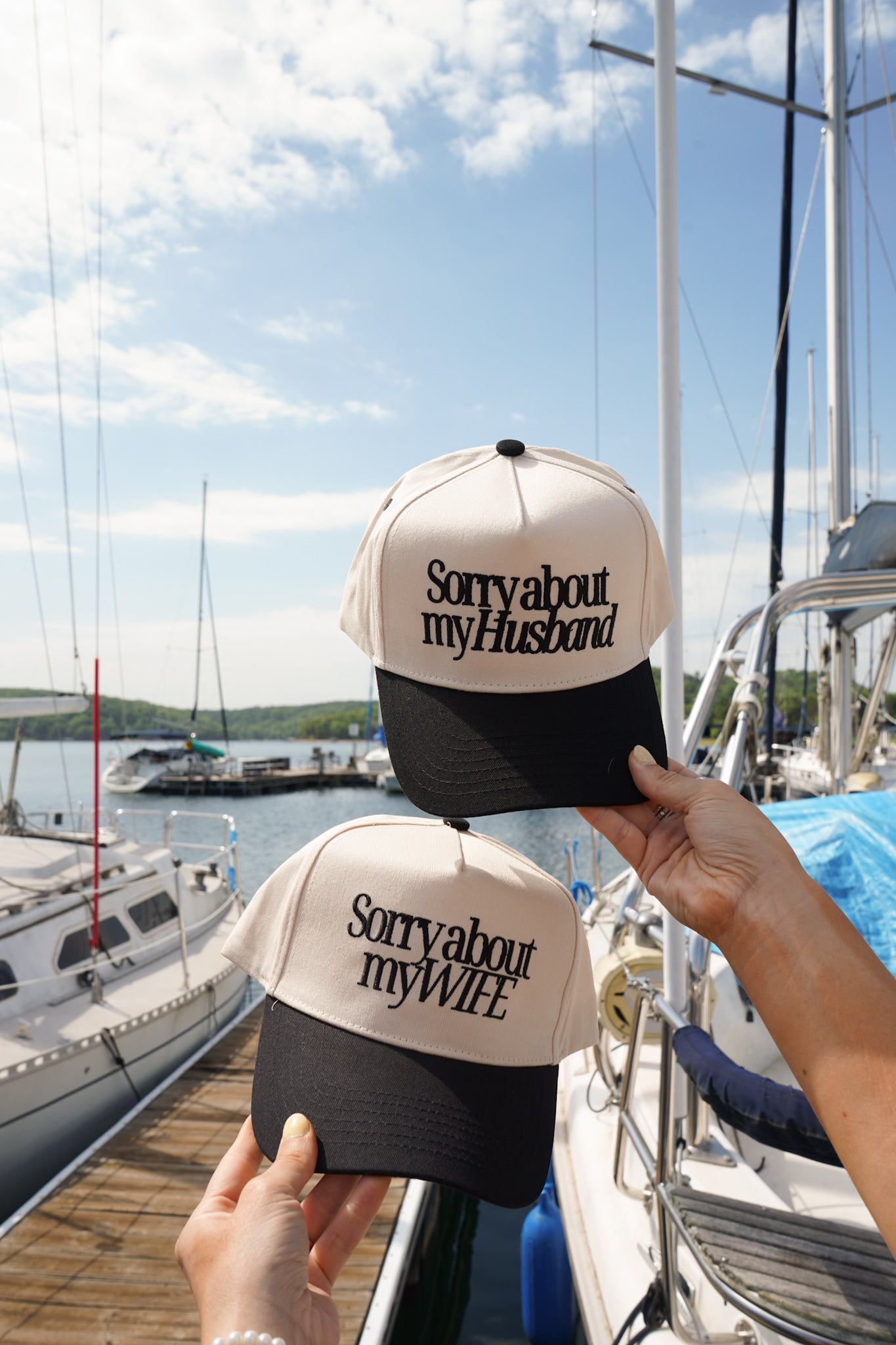 Sorry about my Husband / Wife Vintage Trucker Hat – KenzKustomz