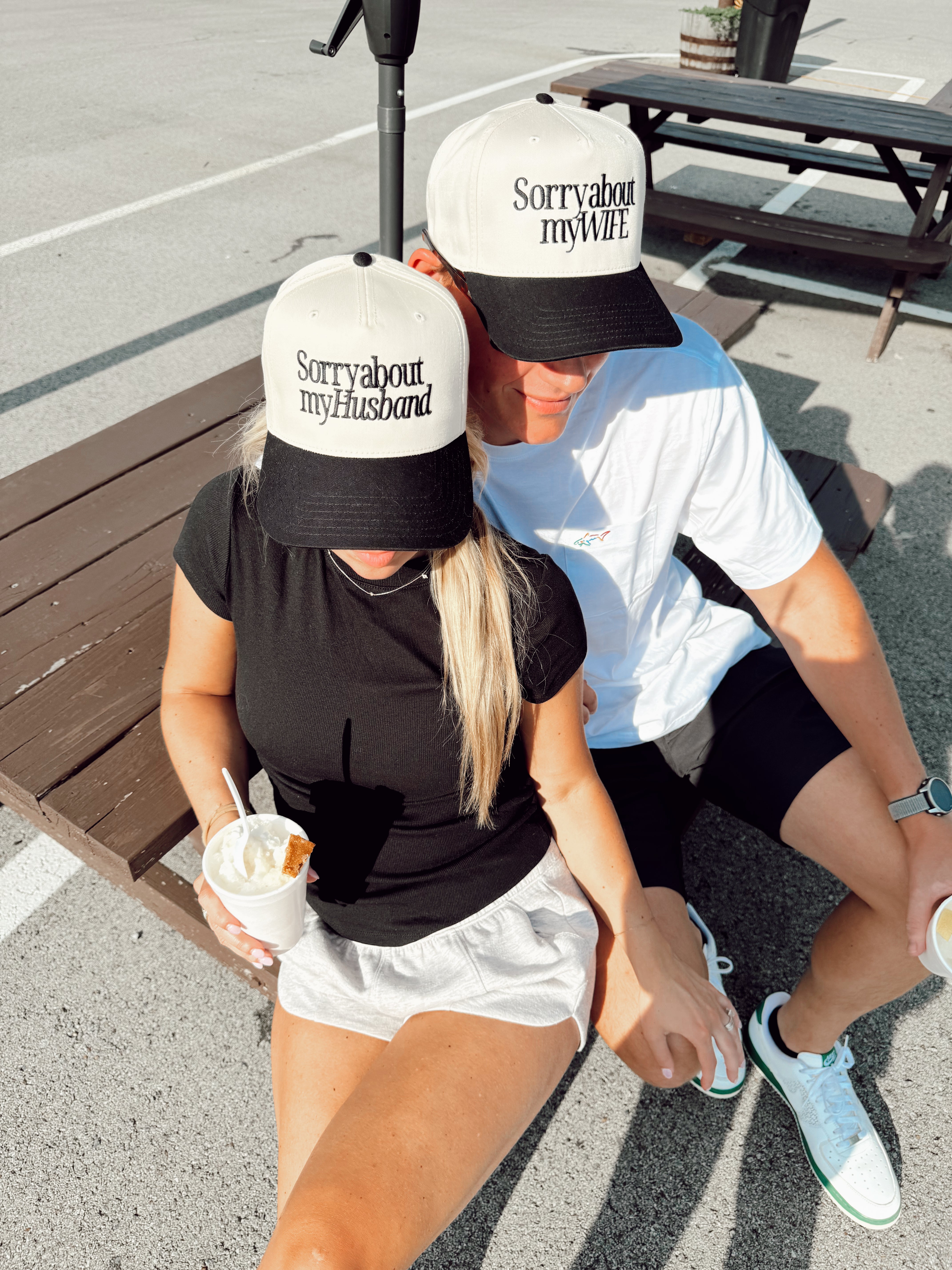 Sorry about my Husband / Wife Vintage Trucker Hat – KenzKustomz