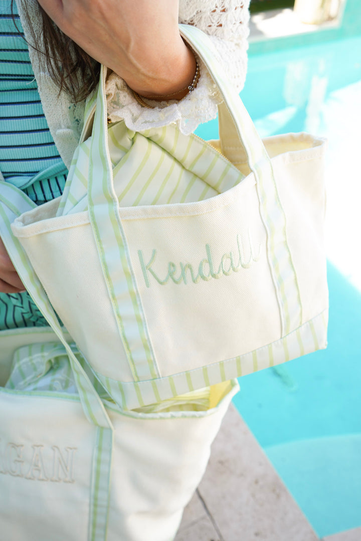 Mini Canvas Tote - Striped