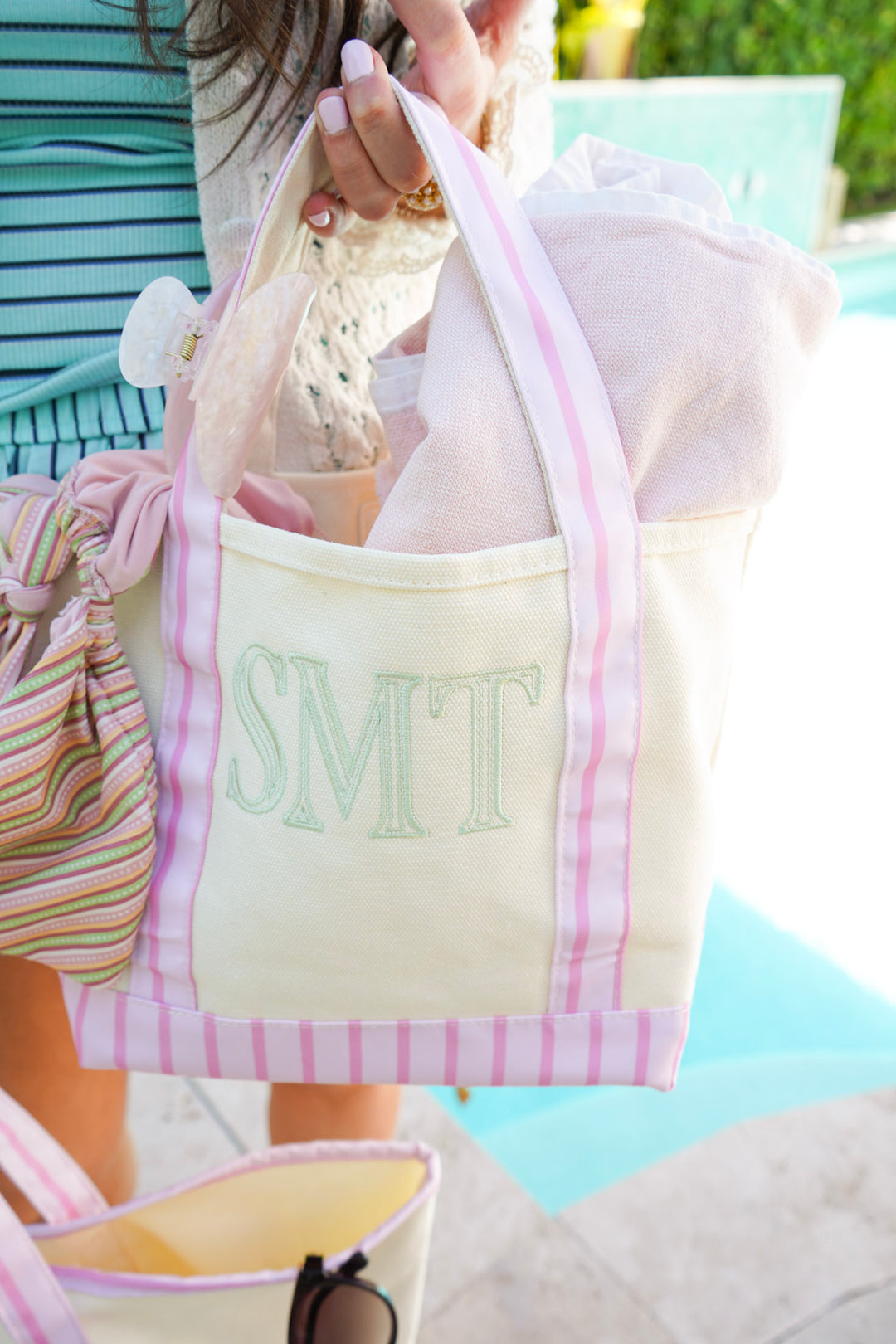 Mini Canvas Tote - Striped