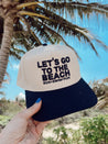 Let's Go To The Beach - Navy Vintage Trucker Hat
