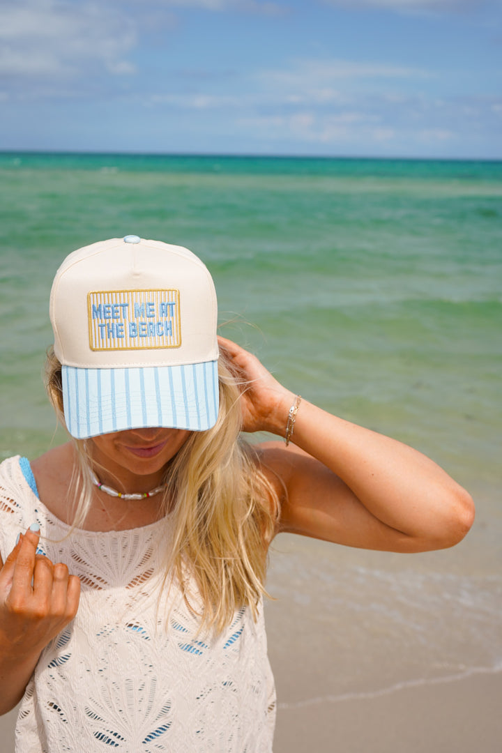 Meet Me At The Beach Yellow/Blue Hat