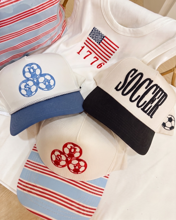 Soccer - Black Trucker Hat - PREORDER