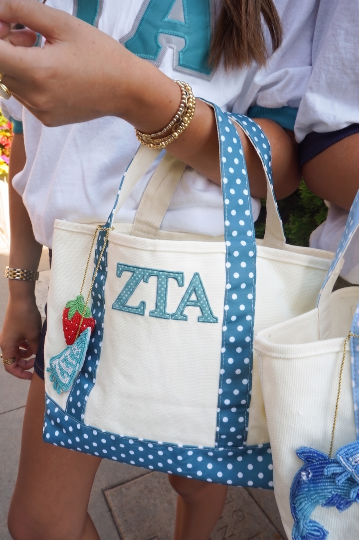 Sorority Greek Beaded Bag Charms