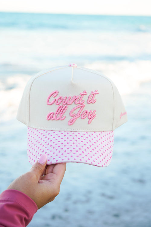 Count It All Joy - Pink Polka Dot Trucker Hat
