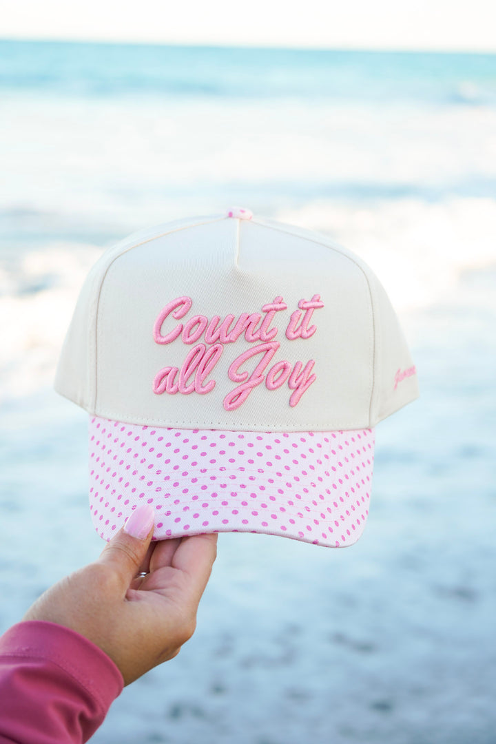 Count It All Joy - Pink Polka Dot Trucker Hat