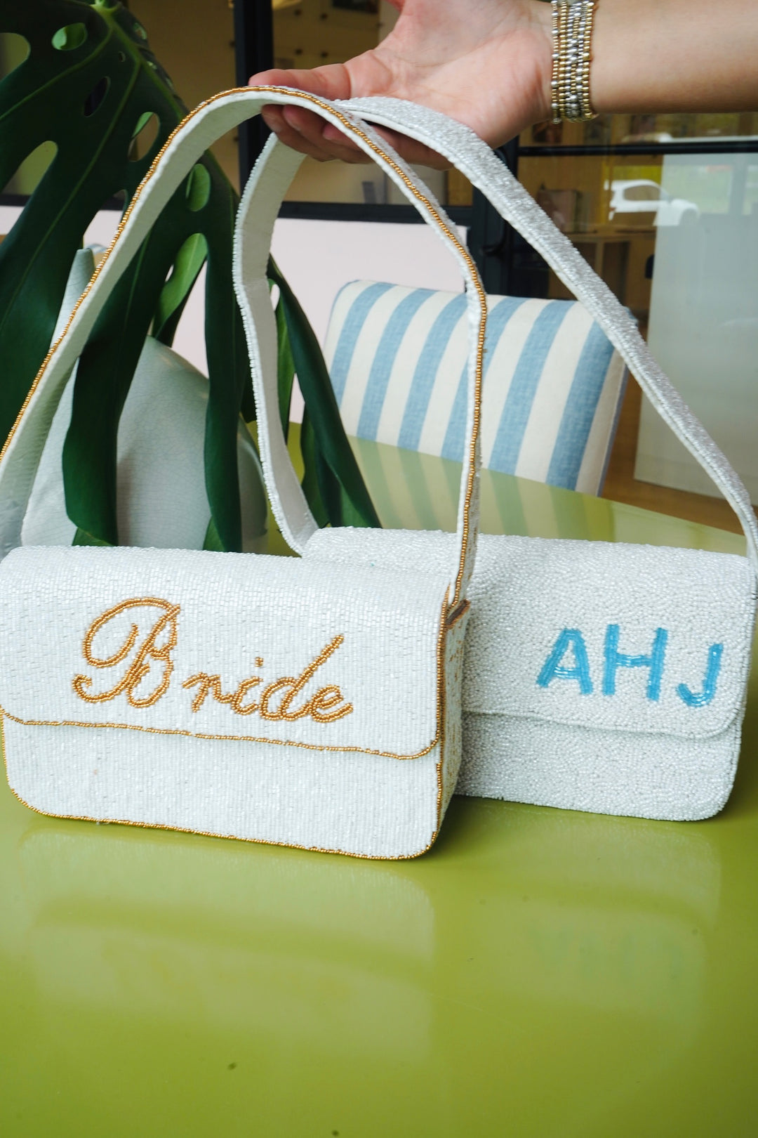 Custom Beaded Shoulder Bag