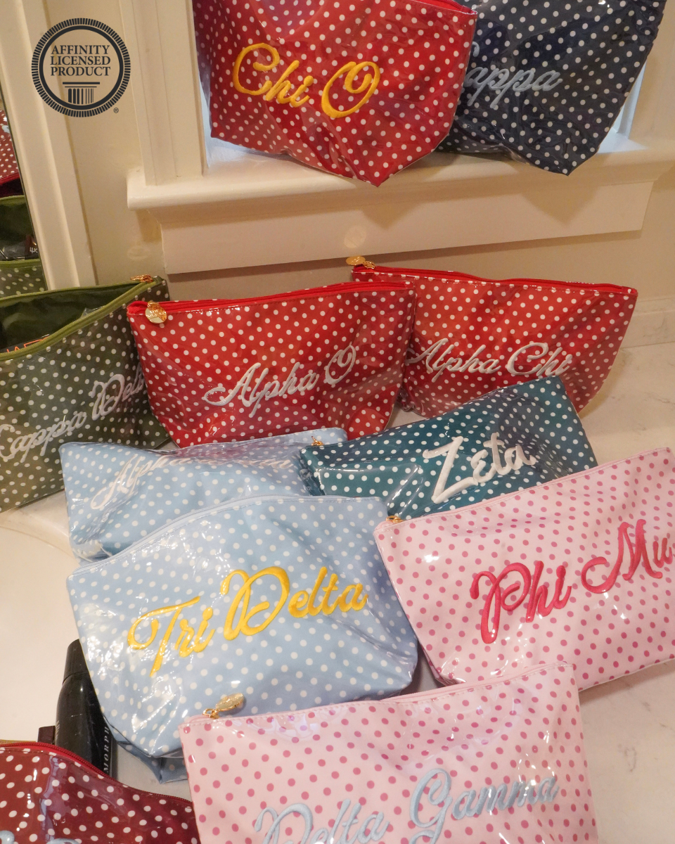 Sorority Greek Clear Coat Toiletry Bag