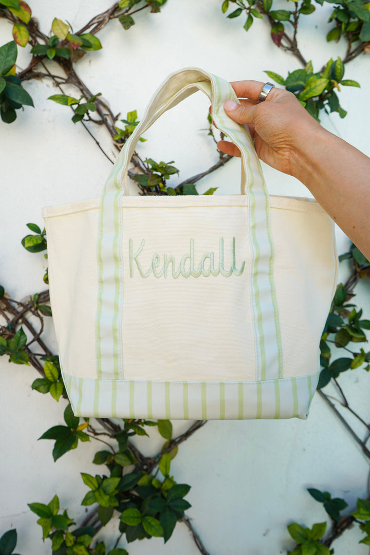 Mini Canvas Tote - Striped