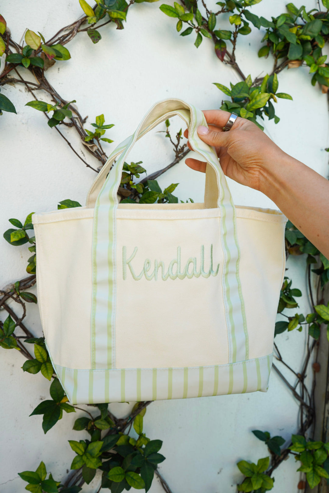 Mini Canvas Tote - Striped