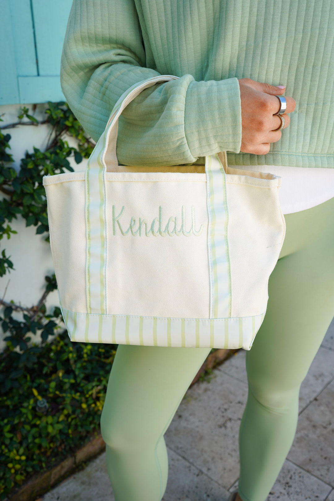 Mini Canvas Tote - Striped