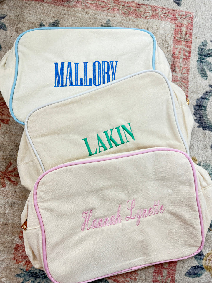 Canvas Makeup Bag Collection - PLAIN NO EMBROIDERY