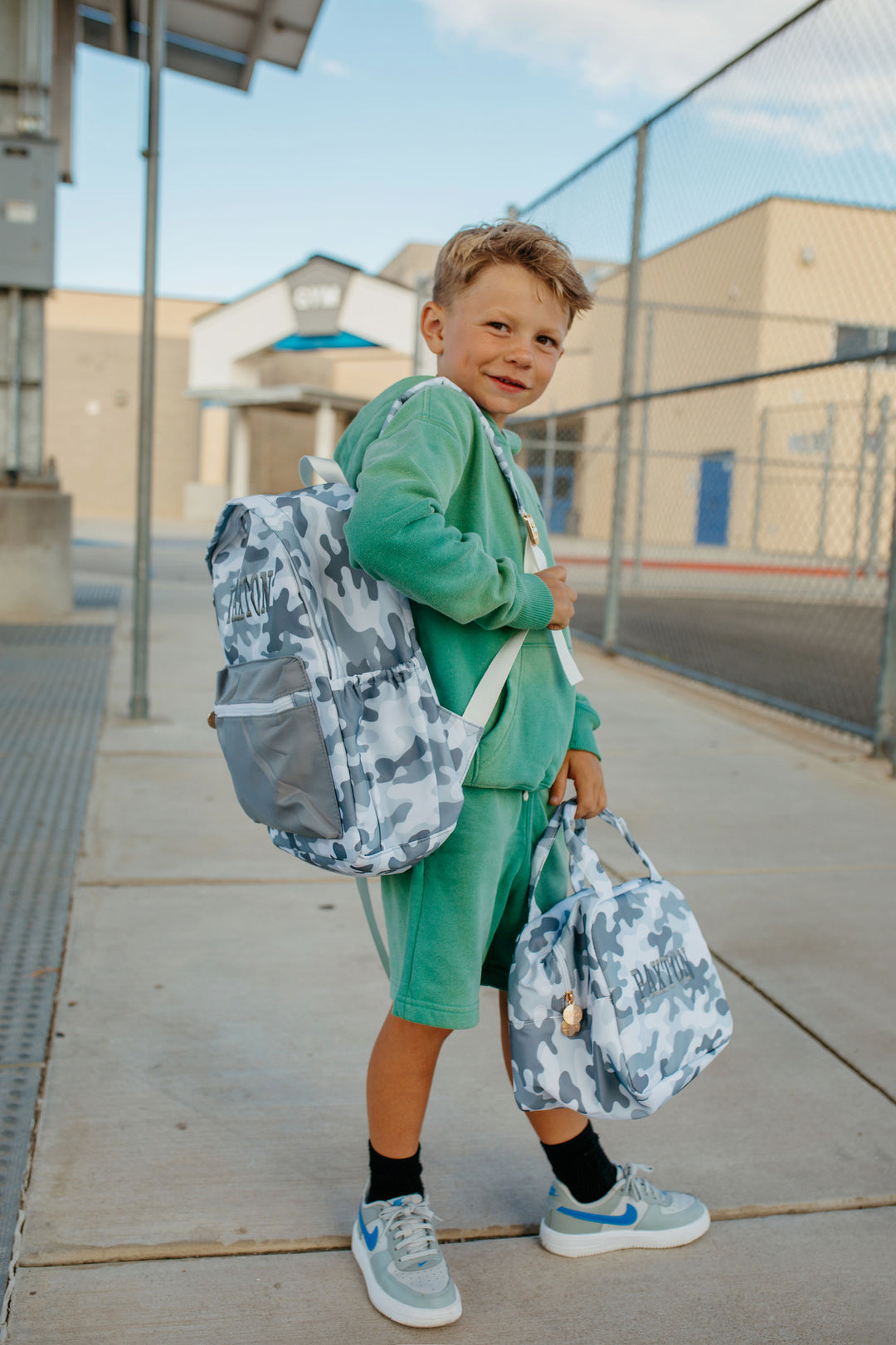 Grey Camo Backpack