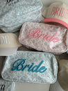 Pink + Blue Toile - Bride Large Bag