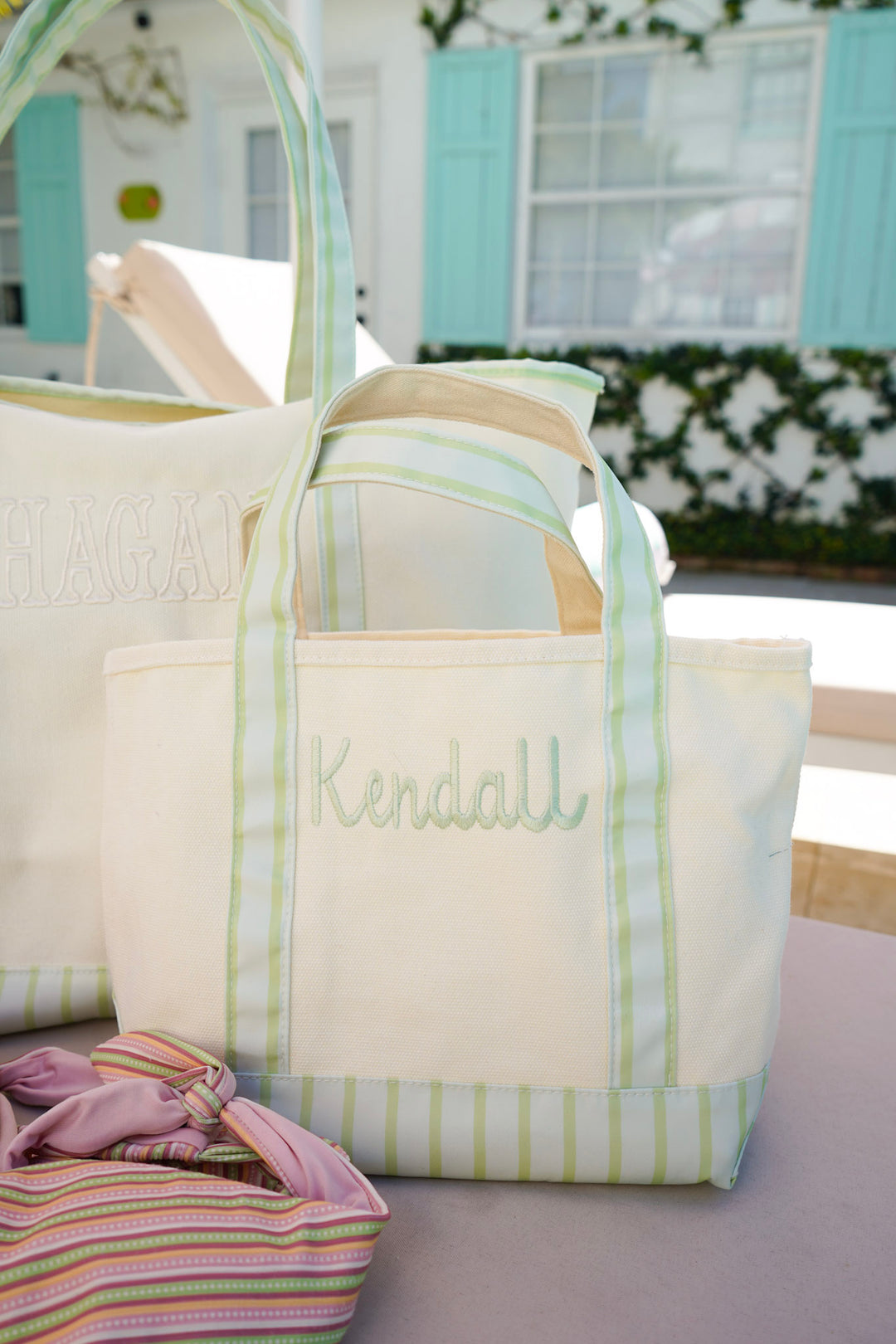 Mini Canvas Tote - Striped