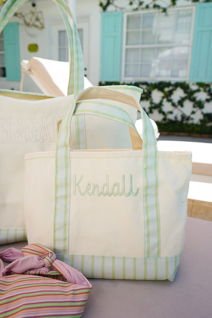 Mini Canvas Tote - Striped