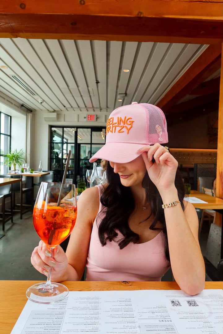 Feeling Spritzy - Pink Vintage Trucker Hat
