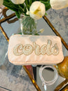 Cords Embroidered Medium Bag - Nude