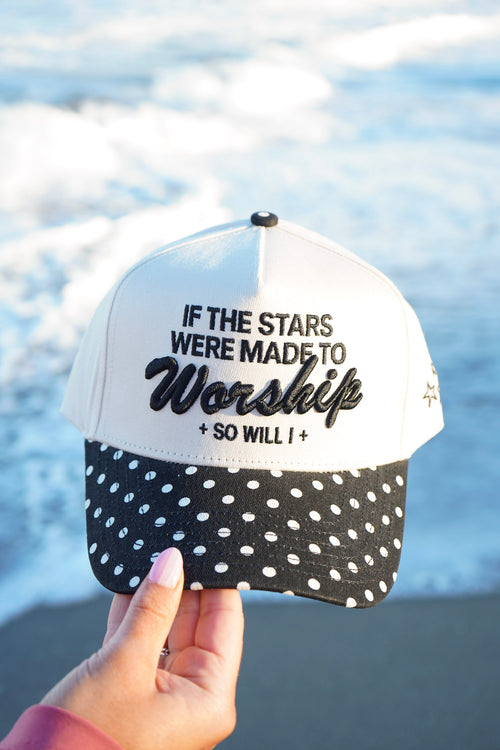Stars Were Made to Worship - Black Polka Dot Trucker Hat