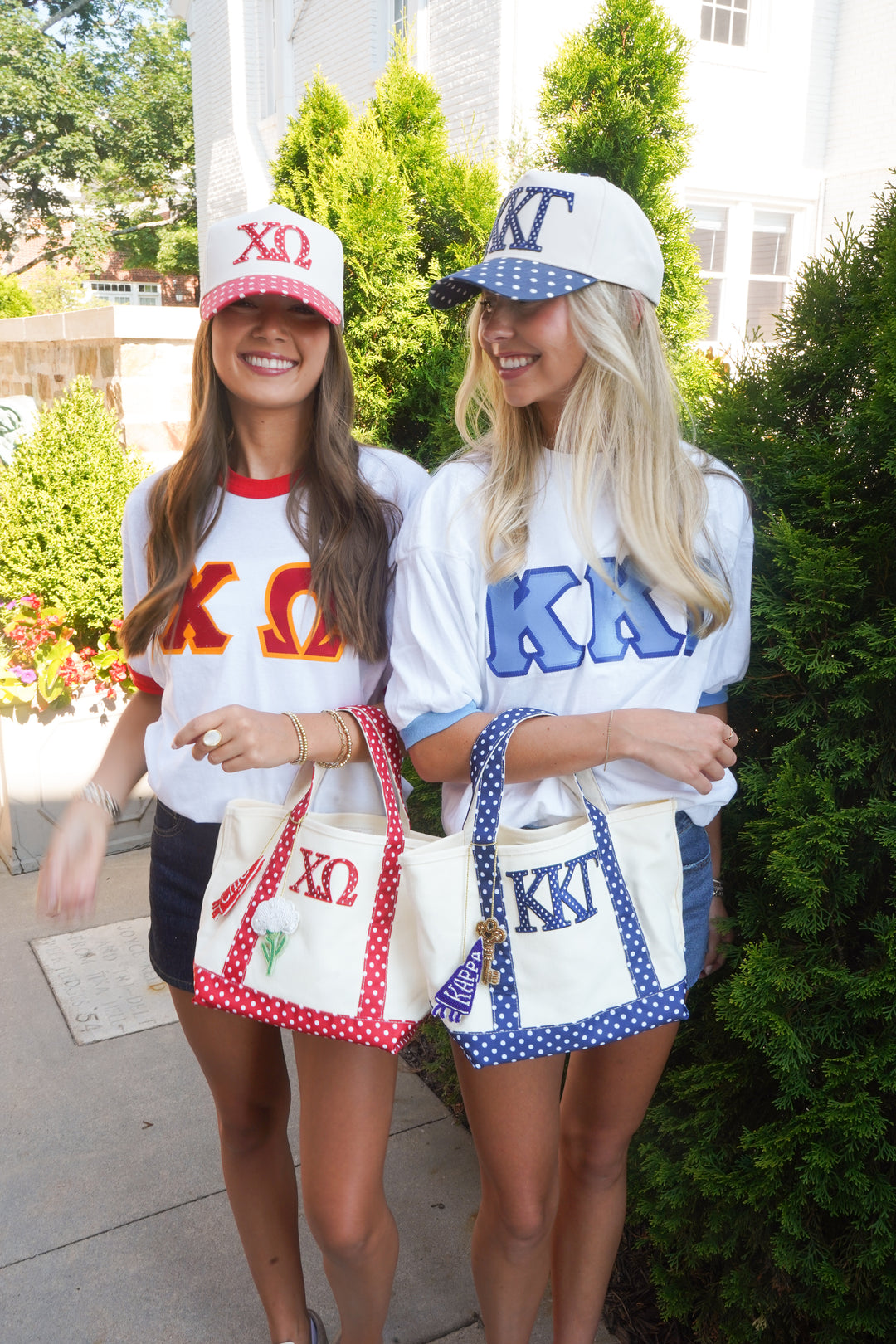 Sorority Greek Mini Polka Dot Canvas Tote