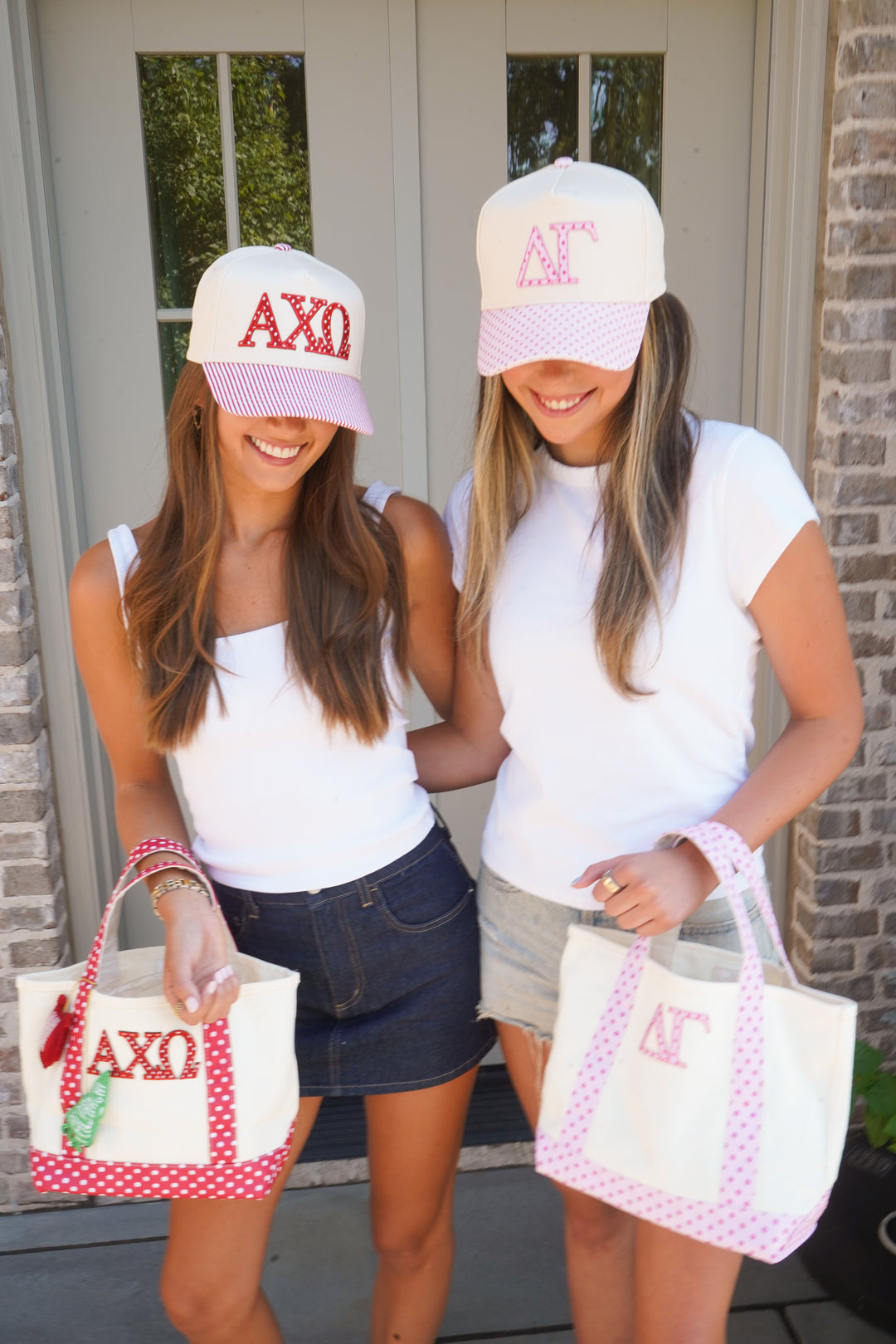 Sorority Greek Mini Polka Dot Canvas Tote