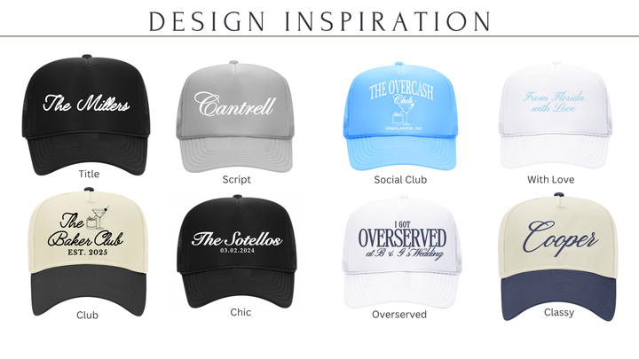 Custom Trucker Hat - Bulk (25+) For Weddings / Events