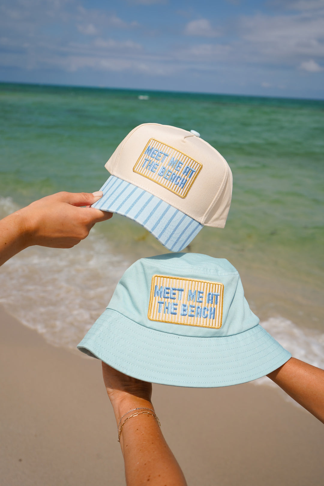 Meet Me At The Beach Yellow/Blue Hat