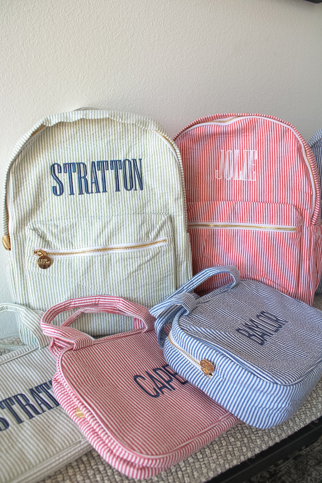 Gingham Backpack - PLAIN NO EMBROIDERY