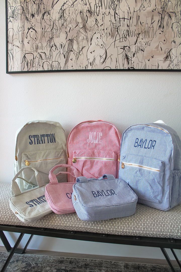 Gingham Backpack - PLAIN NO EMBROIDERY