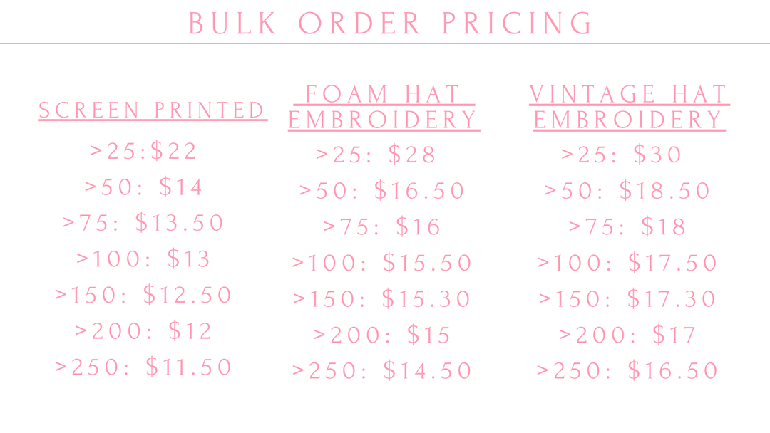 Custom Bulk Trucker Hat - Bachelorette/Girls Trip/Group Bulk Ordering