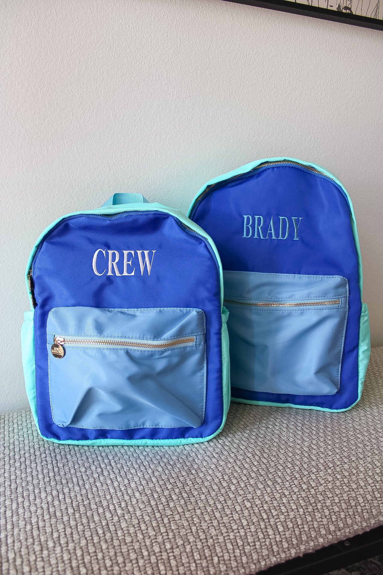 Blue + Teal Colorblock Backpack - Thumbnail 5
