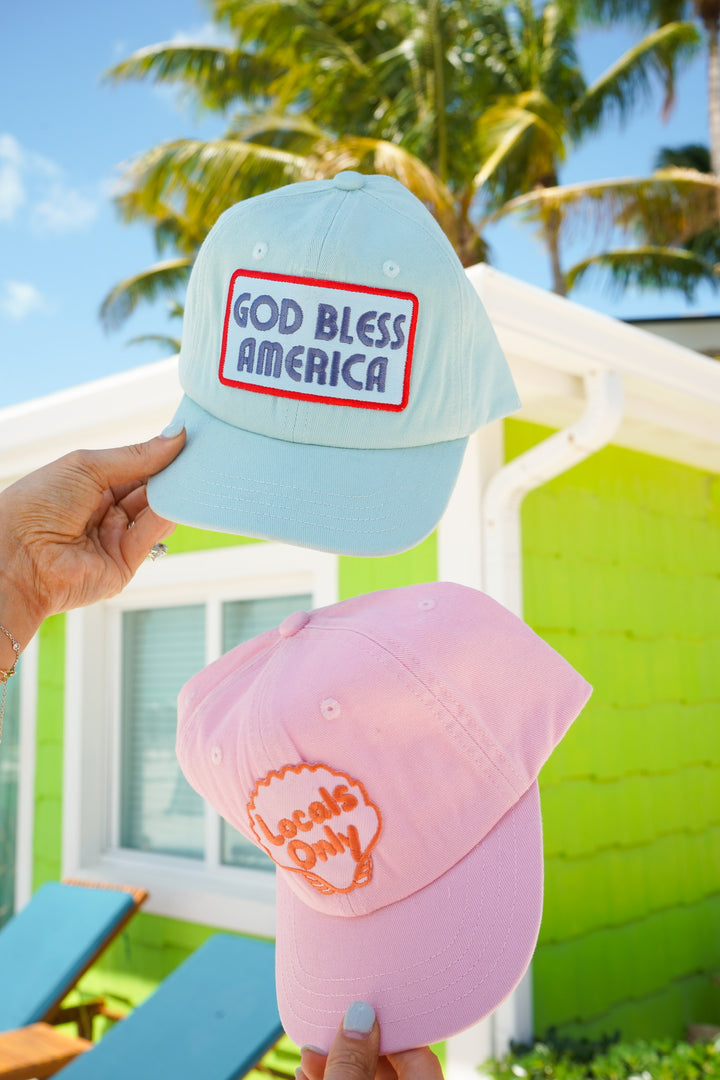 Youth Dad Caps - Pink &amp; Blue