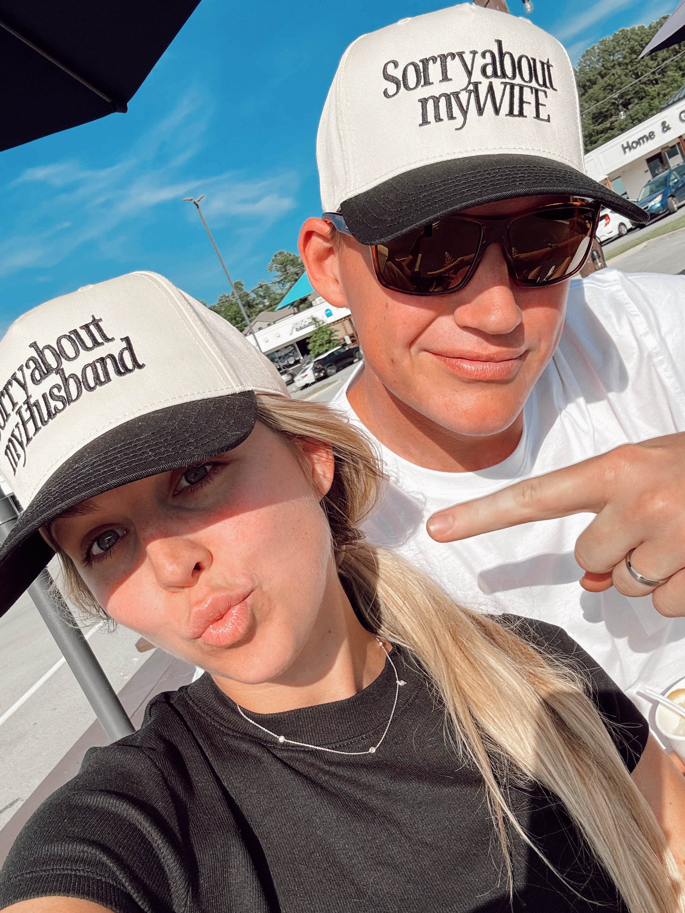 Sorry about my Husband / Wife Vintage Trucker Hat – KenzKustomz
