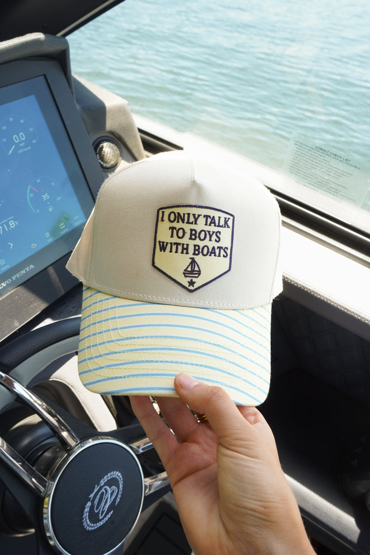 I Only Talk To Boys With Boats Hat