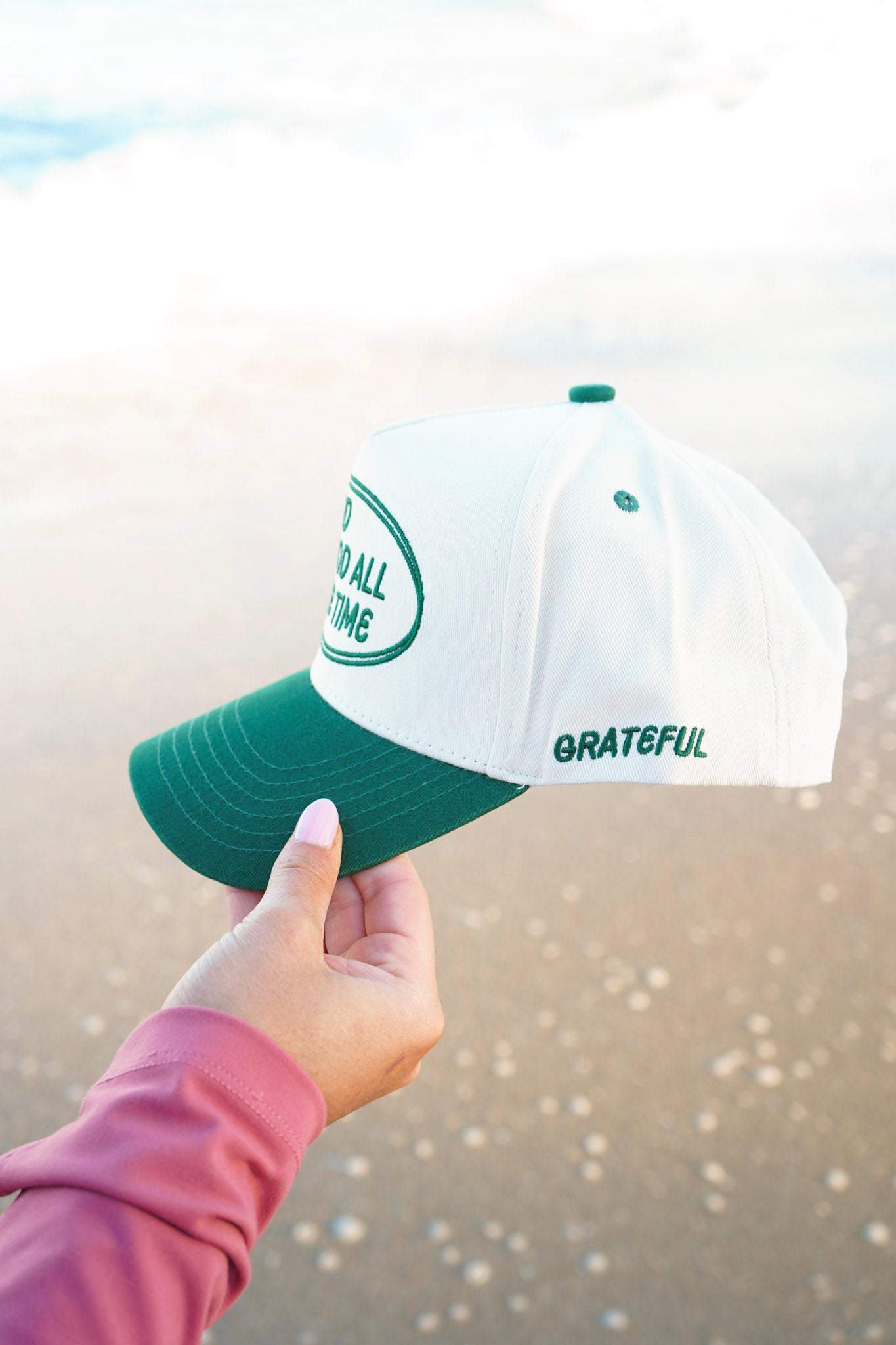God is Good - Green Vintage Trucker Hat – KenzKustomz