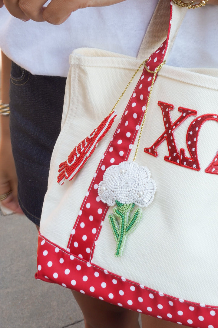 Sorority Greek Beaded Bag Charms