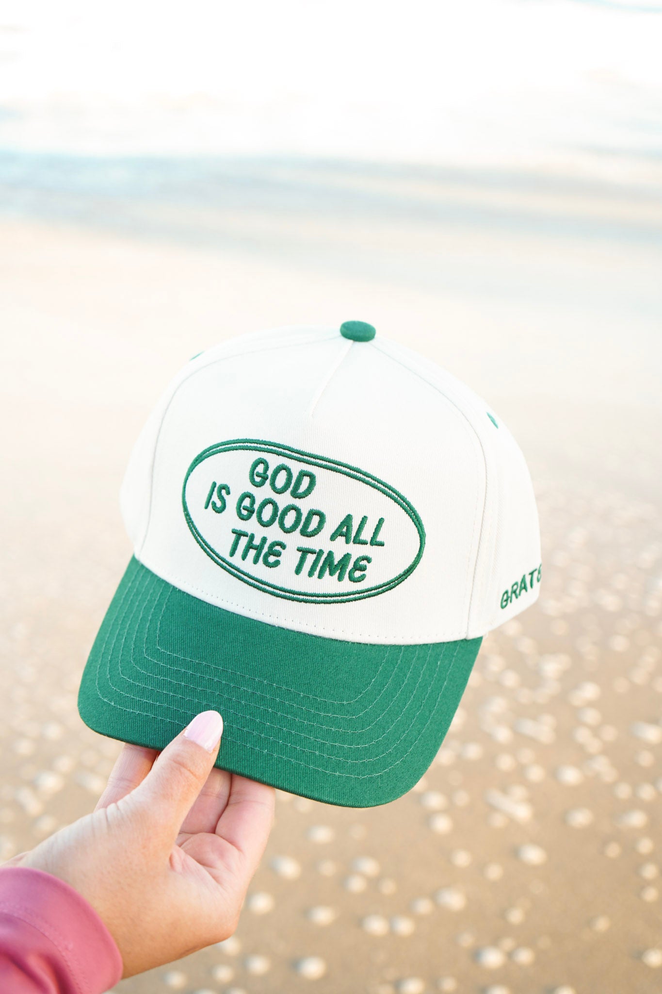 God is Good - Green Vintage Trucker Hat – KenzKustomz