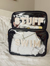 Swim Clear XL - Black w Beige Rolled Patches