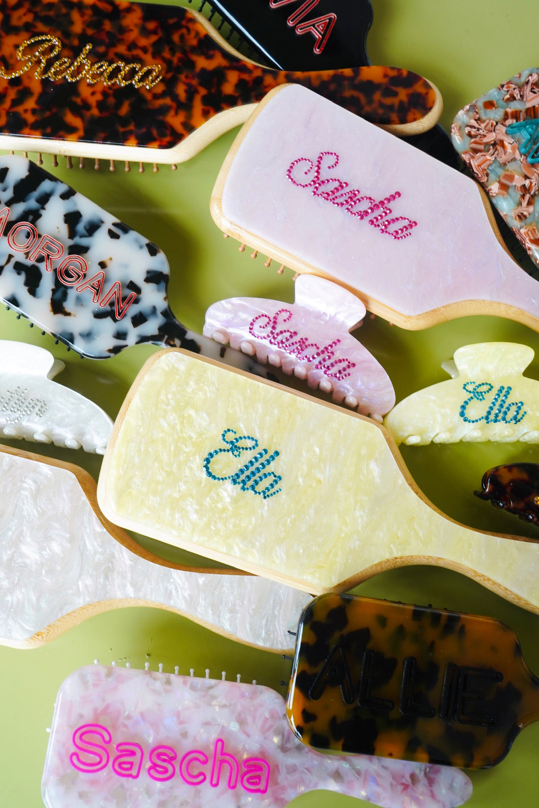 Custom Hair Brush + Hair Clips