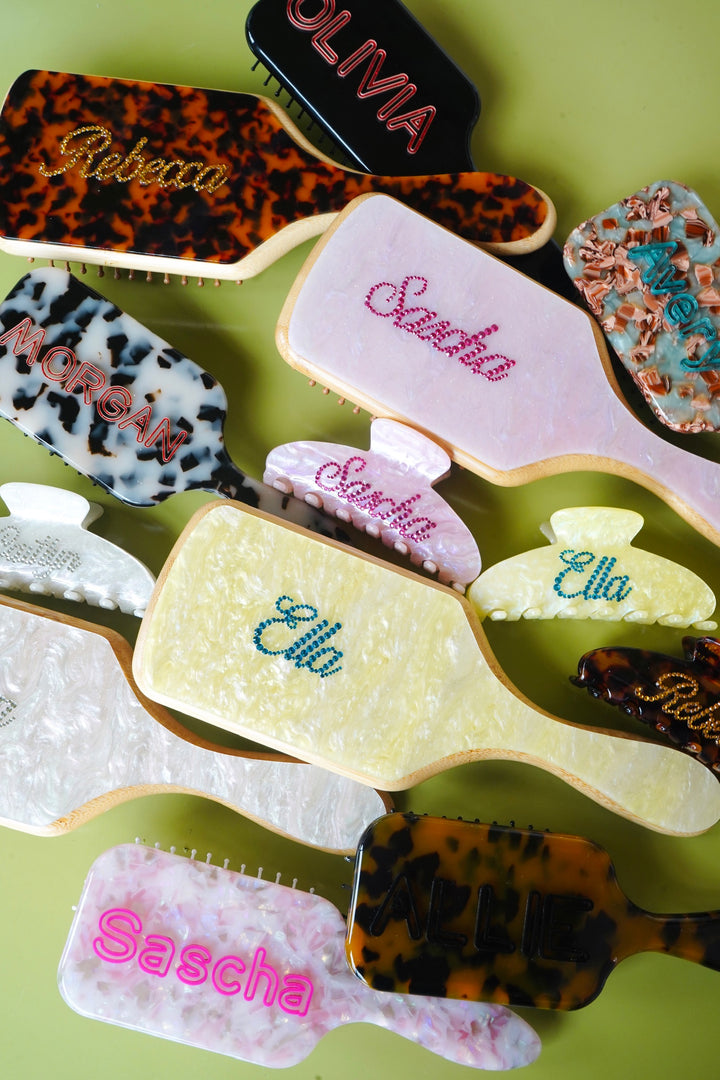 Custom Hair Brush + Hair Clips