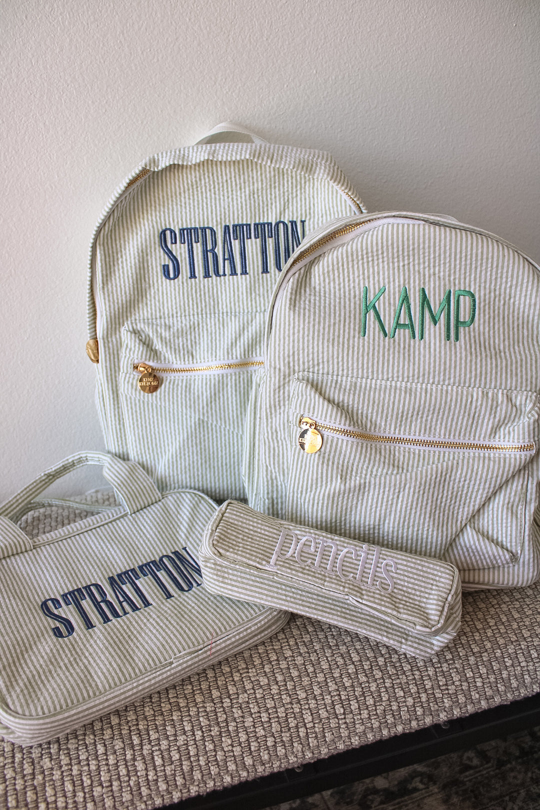 Gingham Backpack - PLAIN NO EMBROIDERY