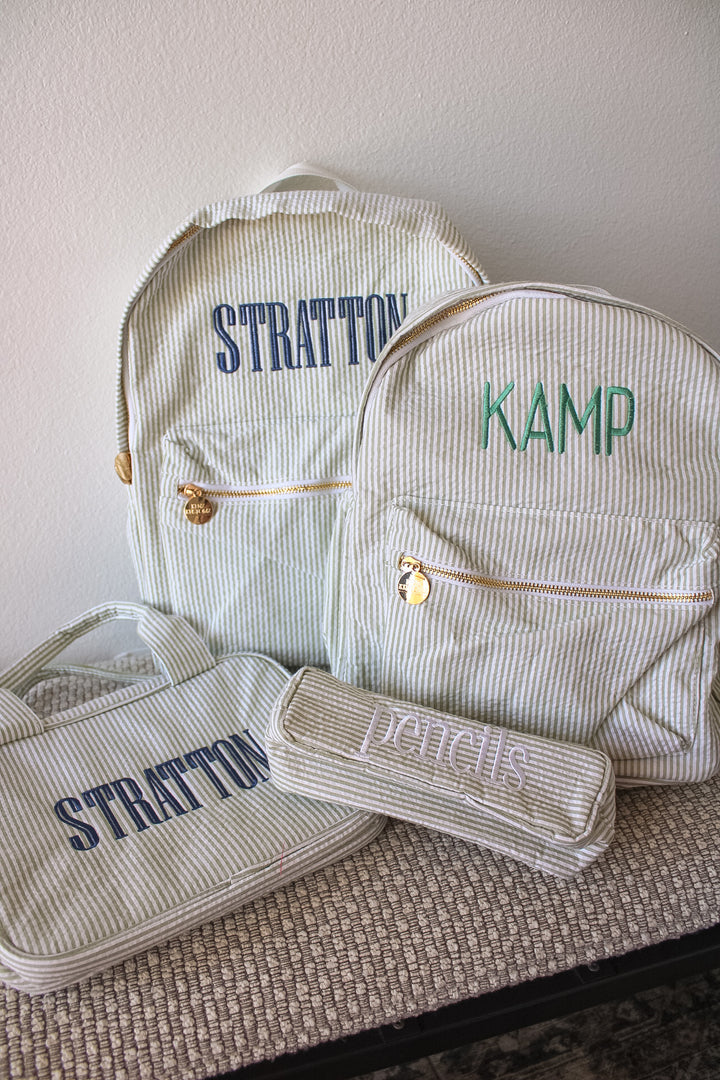 Gingham Backpack - PLAIN NO EMBROIDERY