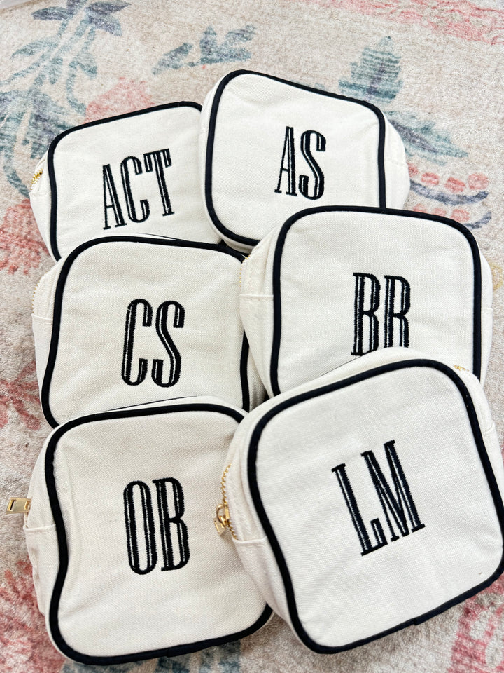 Canvas Makeup Bag Collection - PLAIN NO EMBROIDERY