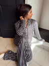 Black Stripe Pajama Set