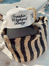 Freakin' Weekend Baby - Black Vintage Trucker Hat - PREORDER