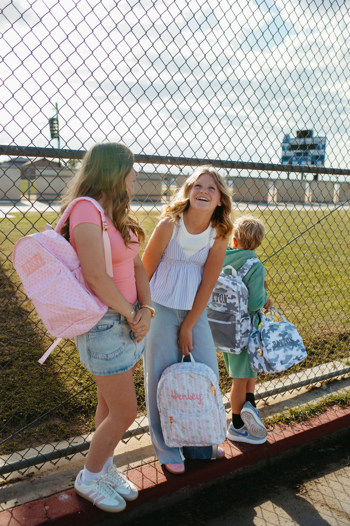 Pink &amp; Peach Polka Dot Backpack