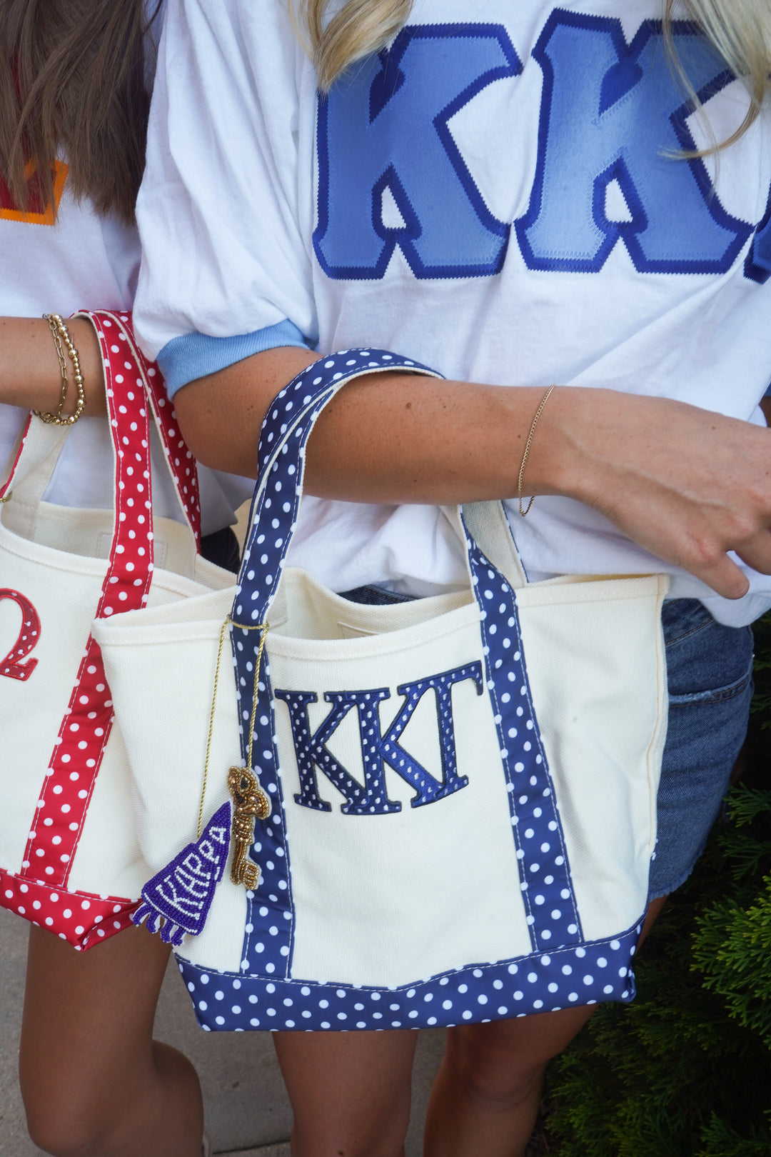 Sorority Greek Mini Polka Dot Canvas Tote