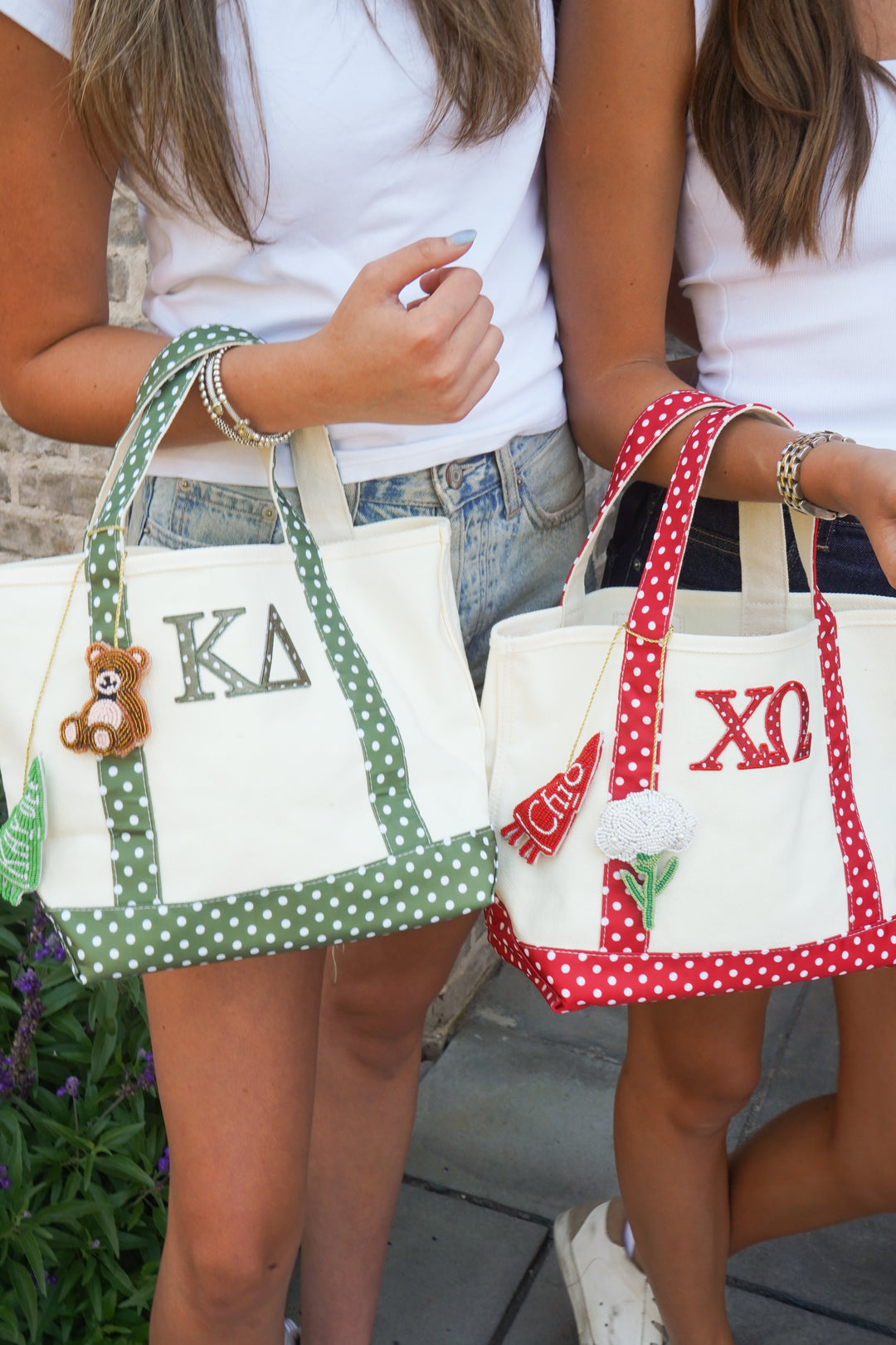 Sorority Greek Beaded Bag Charms